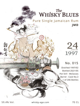 The Whisky Blues, No.015, Jamaican Rum JMD 1997/2021 24yo, Barrel #3, 59.4%